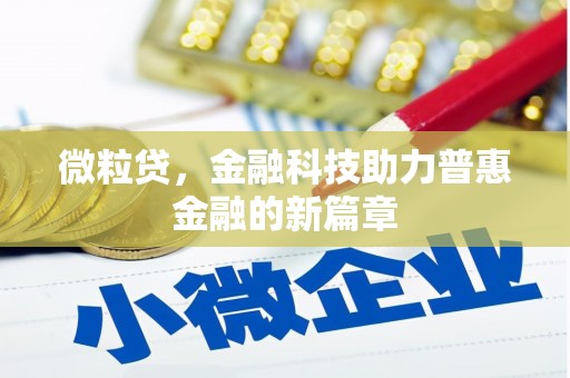 禹州微粒贷，金融科技助力普惠金融的新篇章
