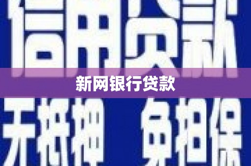 禹州新网银行贷款