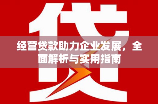 禹州经营贷款助力企业发展，全面解析与实用指南