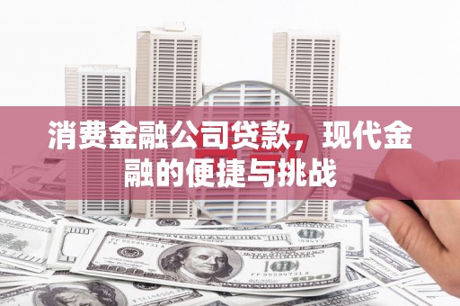 禹州消费金融公司贷款，现代金融的便捷与挑战