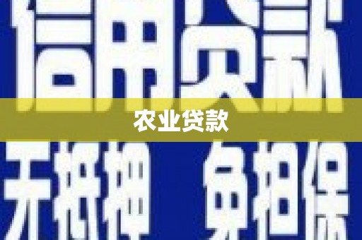 禹州农业贷款