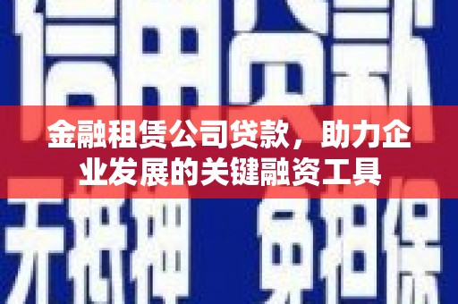 禹州金融租赁公司贷款，助力企业发展的关键融资工具