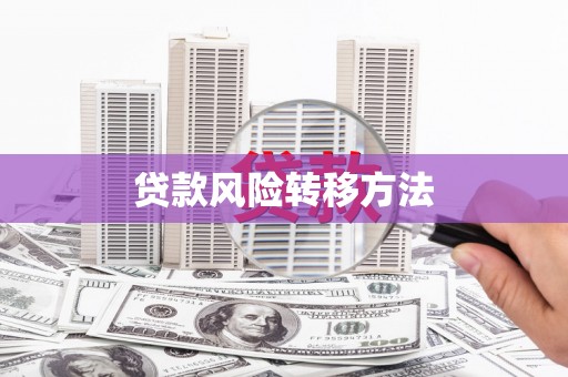 禹州贷款风险转移方法