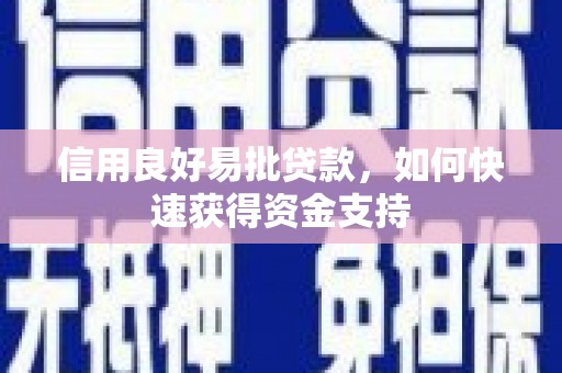 禹州信用良好易批贷款，如何快速获得资金支持