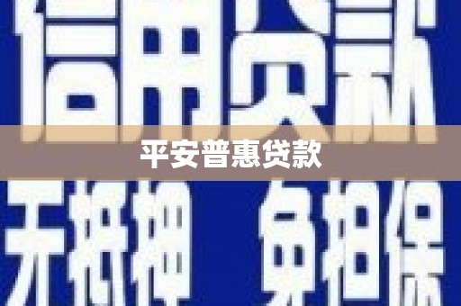 禹州平安普惠贷款