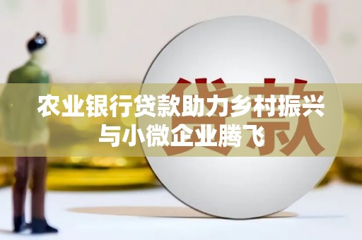 禹州农业银行贷款助力乡村振兴与小微企业腾飞
