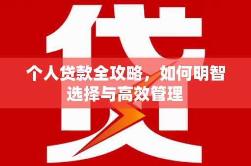禹州个人贷款全攻略，如何明智选择与高效管理