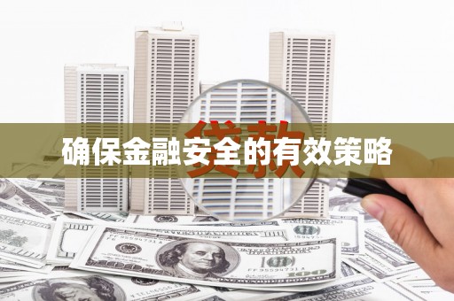 禹州确保金融安全的有效策略