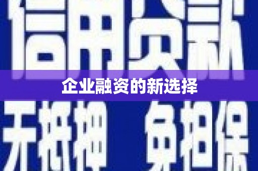 禹州企业融资的新选择