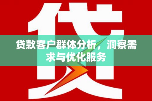 禹州贷款客户群体分析，洞察需求与优化服务